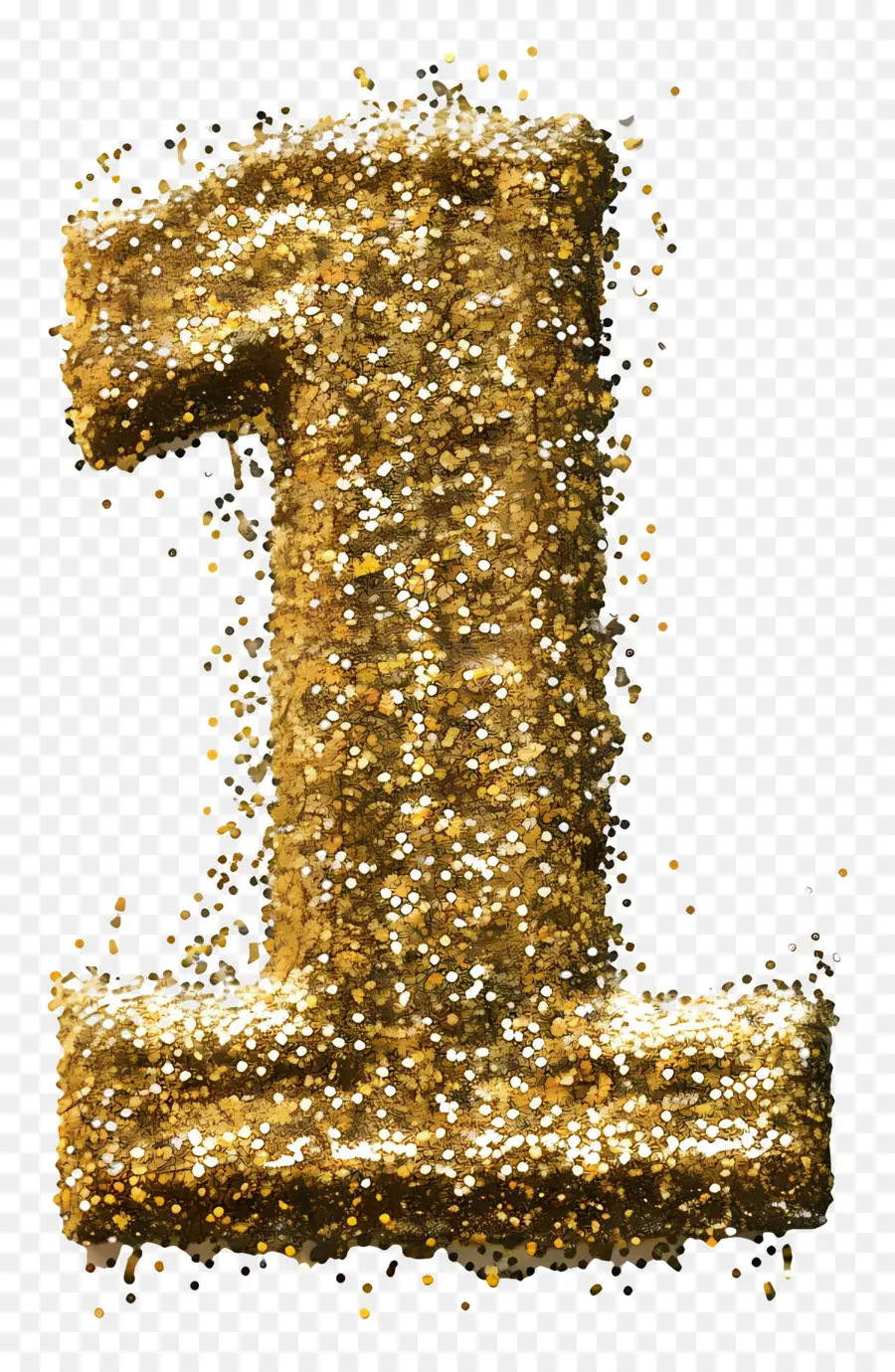 1 Paillettes，Numéro D'or Un PNG