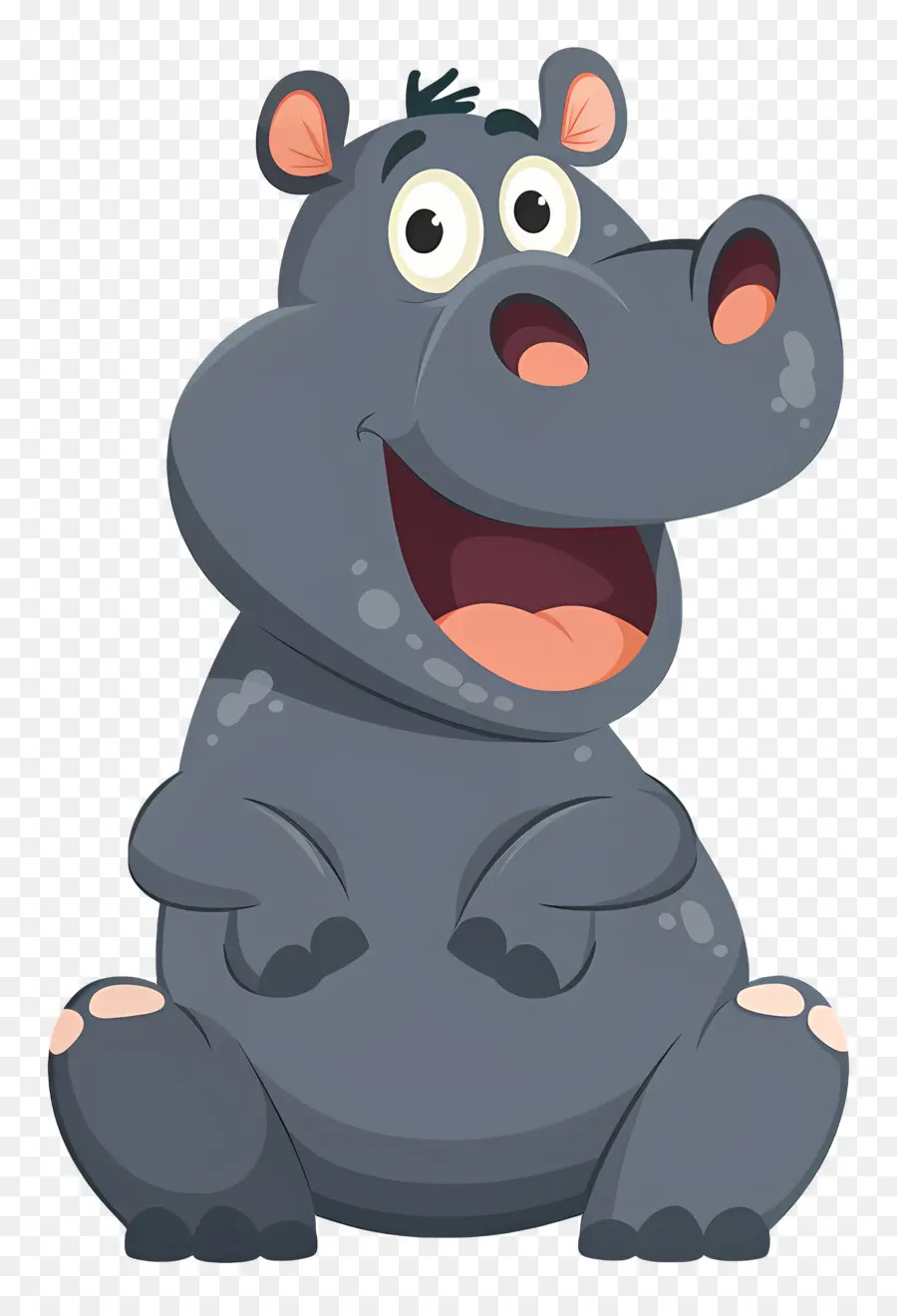 Hippopotame Mignon，Hippopotame Gris PNG