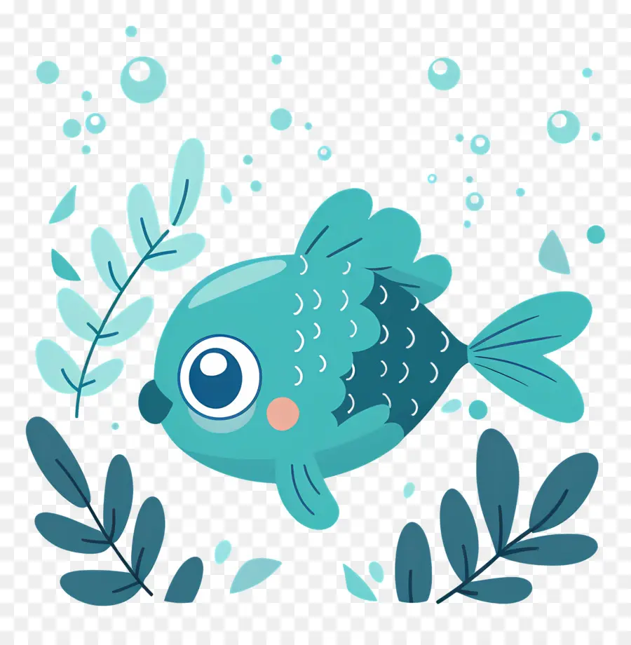 Dessin Animé De Poisson，Poisson Bleu PNG