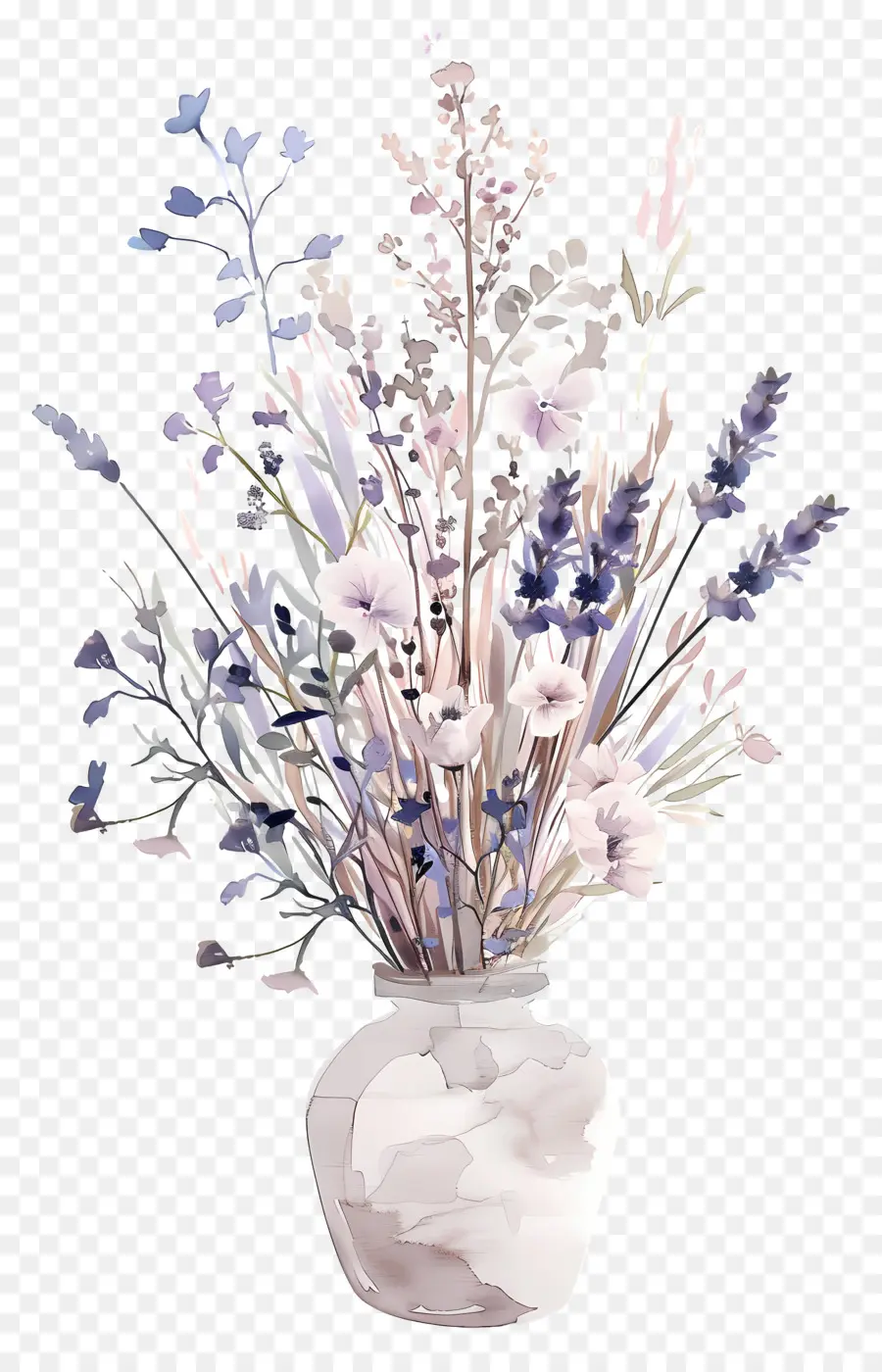 Fleurs Dans Un Vase，Fleurs Séchées Dans Un Vase PNG