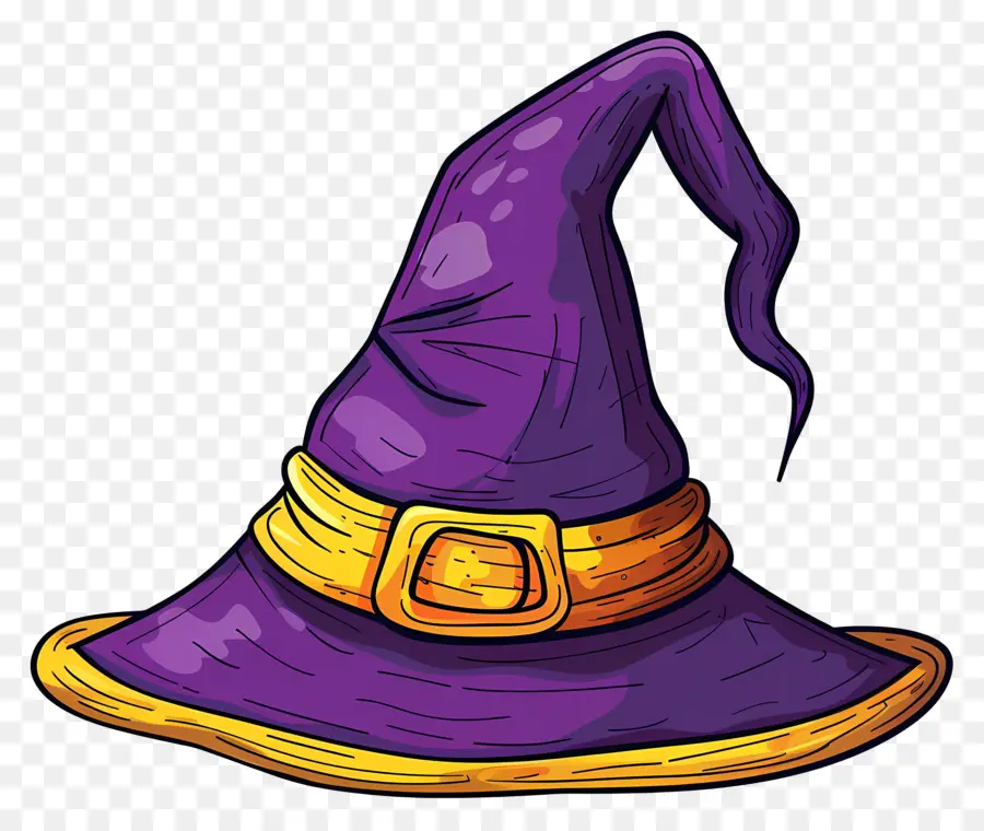 Casquette D'halloween，Chapeau De Sorcière Violet PNG