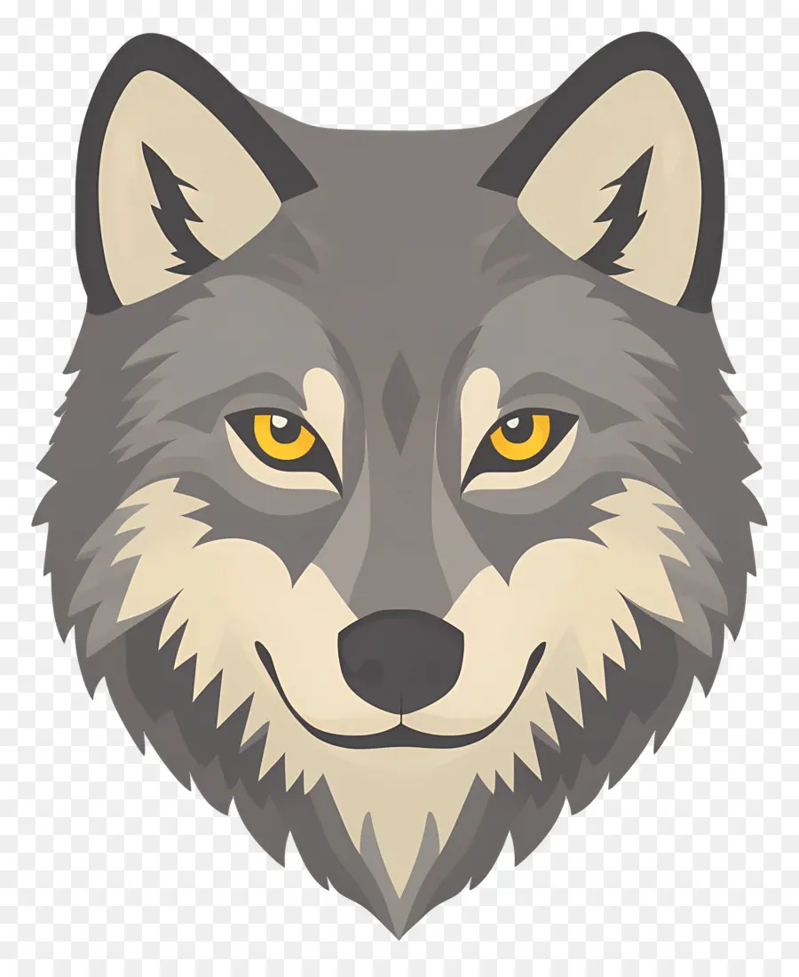 Tête De Loup，Loup De Dessin Animé PNG