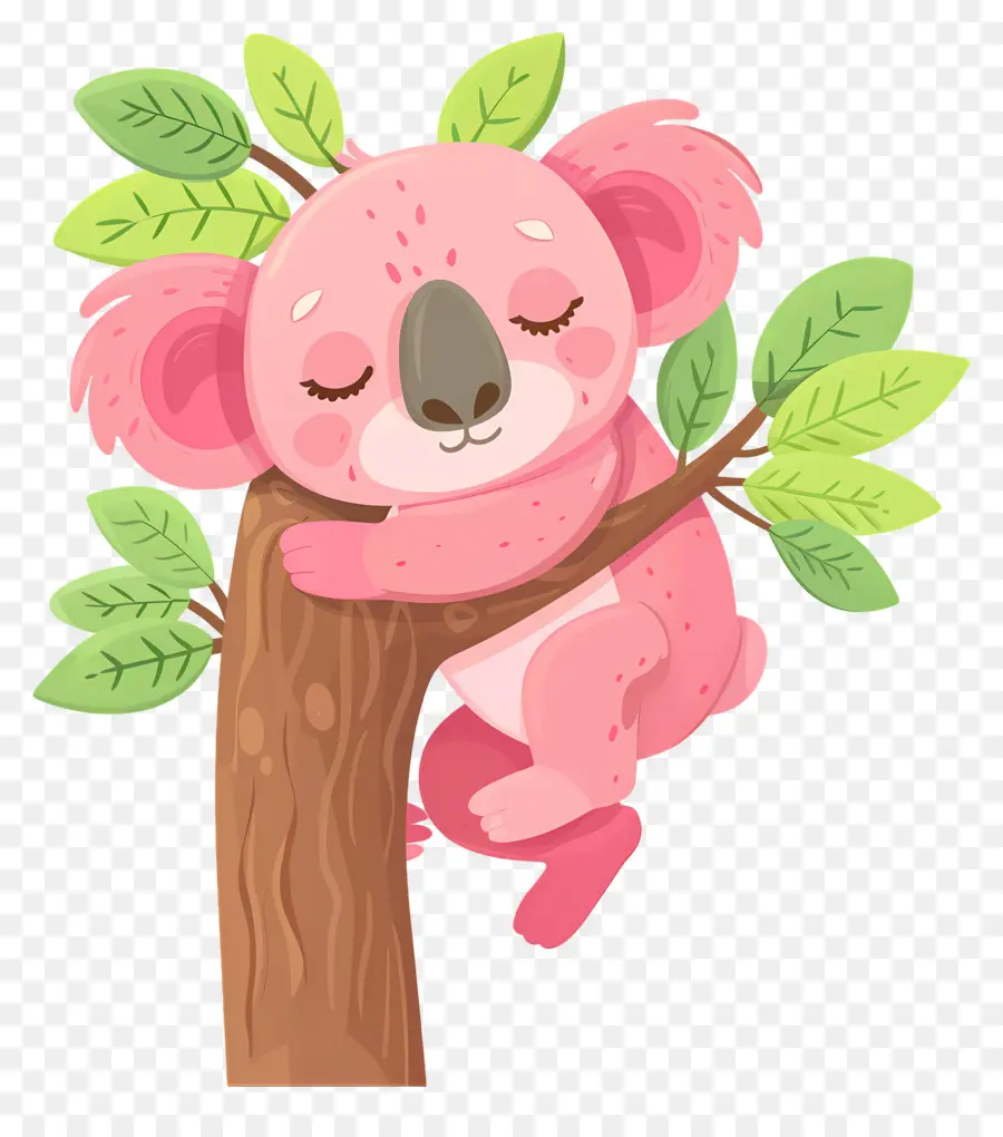 Koala Mignon，Koala Sur Arbre PNG