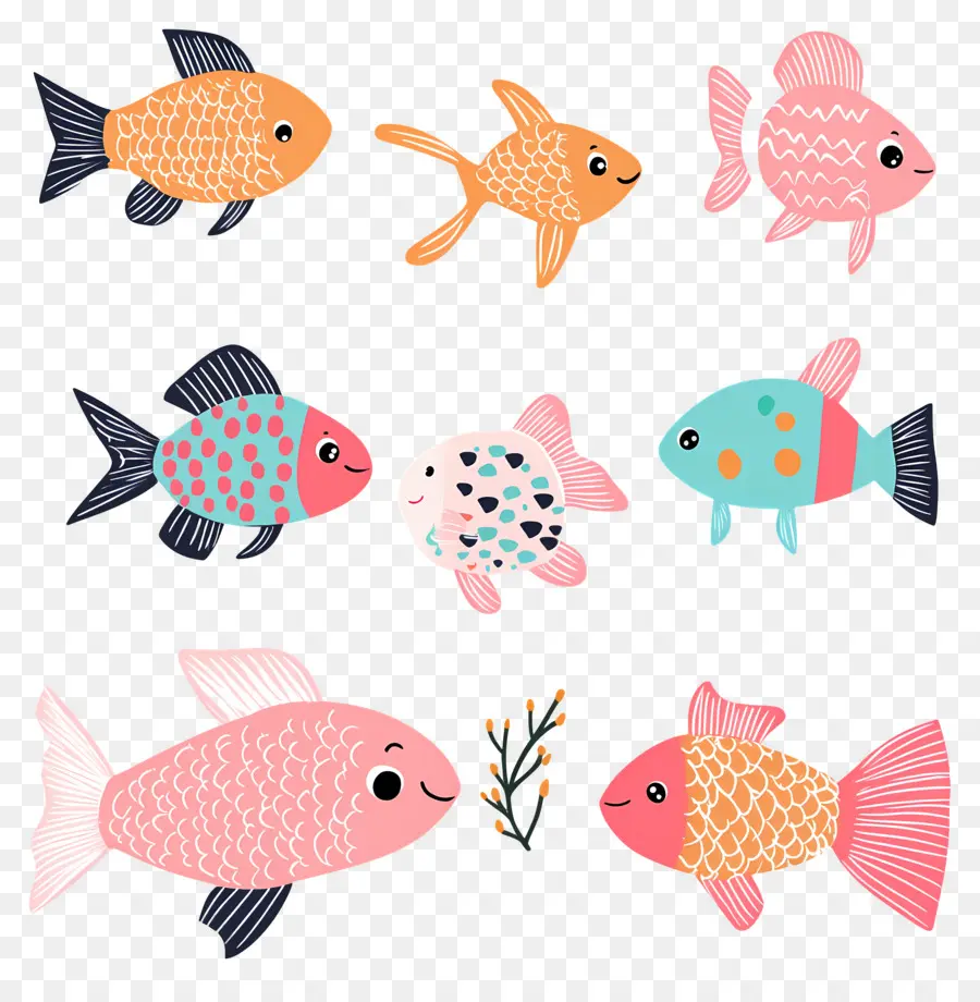 Dessin Animé De Poisson，Poisson Coloré PNG