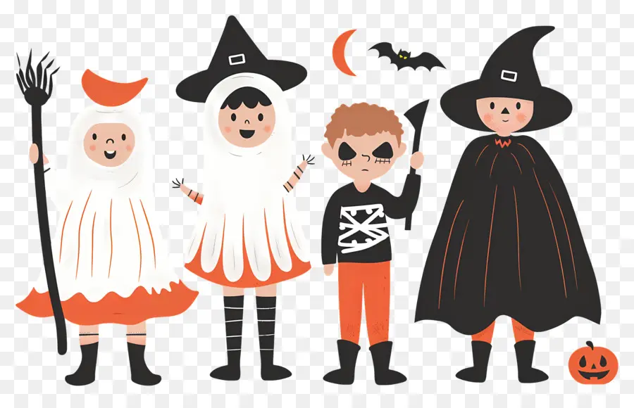 Enfants D'halloween，Déguisements D'halloween PNG