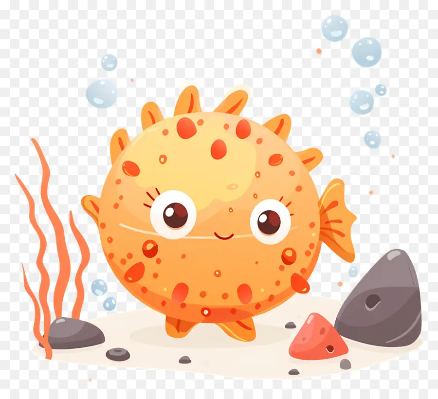 Poisson Globe Mignon，Poisson Globe Orange PNG