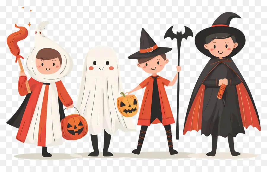 Enfants D'halloween，Déguisements D'halloween PNG