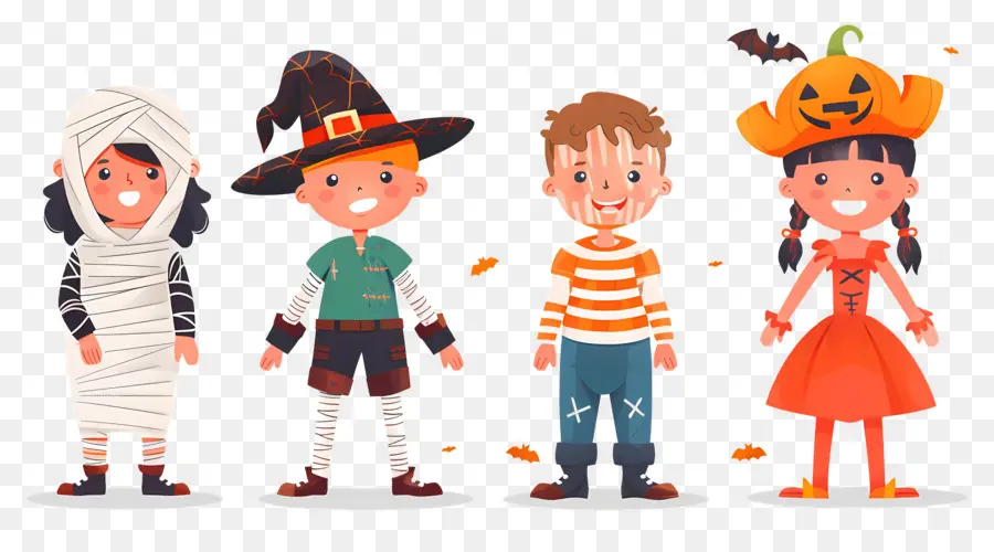 Enfants D'halloween，Déguisements D'halloween PNG