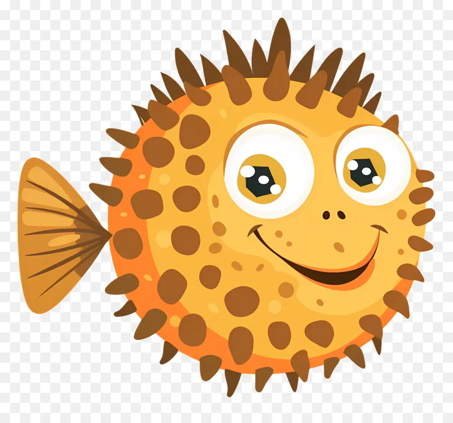 Poisson Globe Mignon，Poisson Globe De Dessin Animé PNG