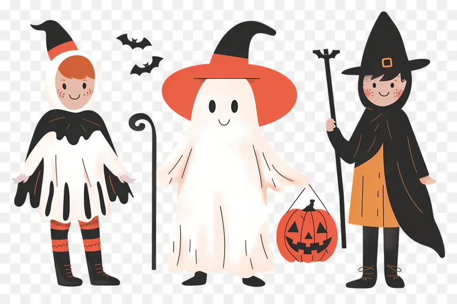 Enfants D'halloween，Déguisements D'halloween PNG