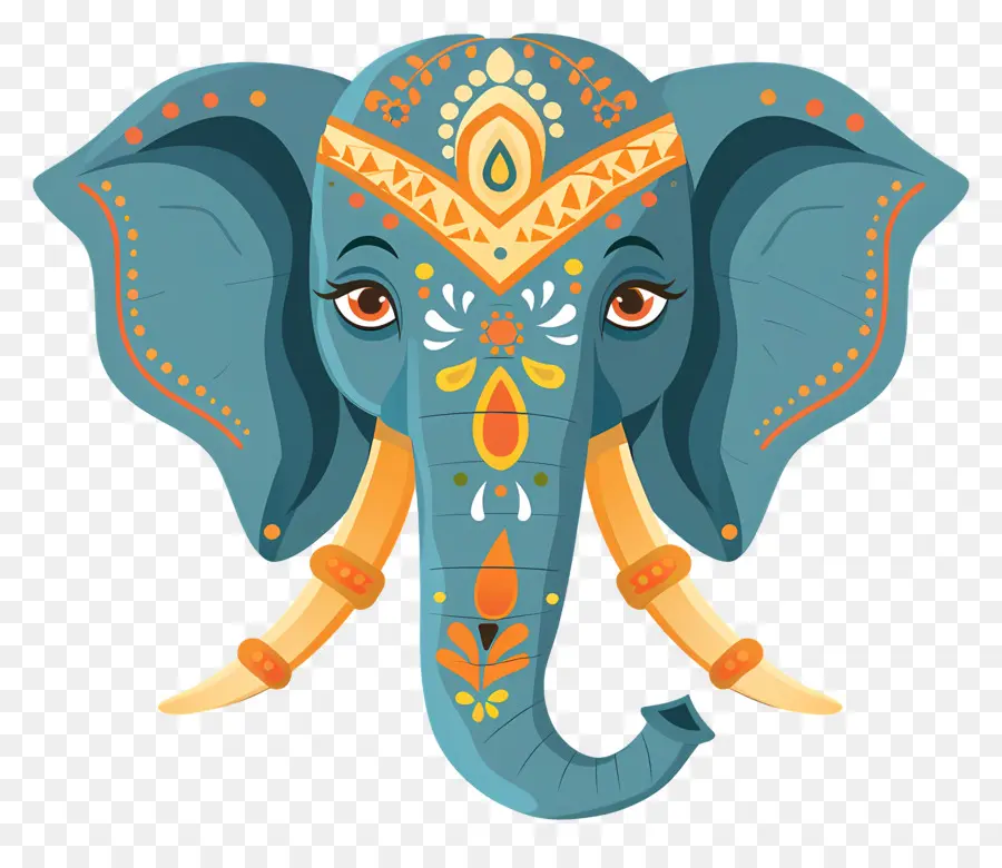 Éléphant Indien，Éléphant Décoratif PNG