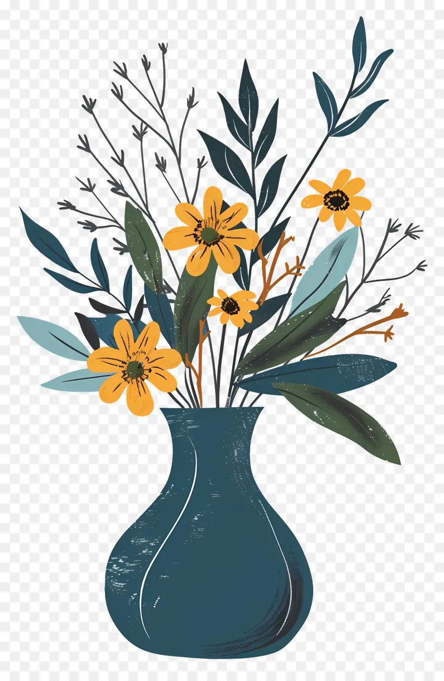 Fleurs Dans Un Vase，Décoratif PNG