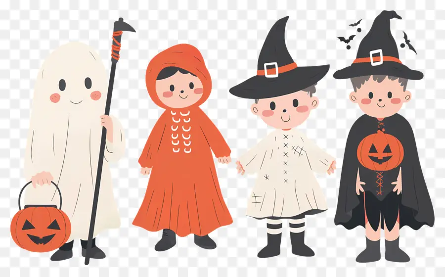 Enfants D'halloween，Enfants Déguisés PNG