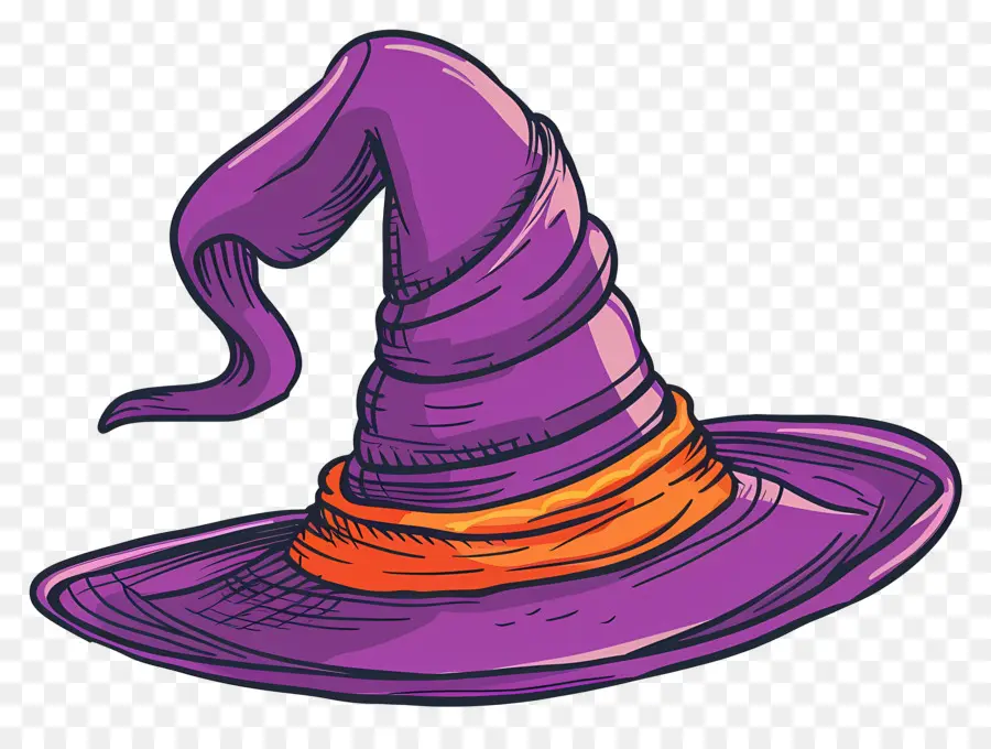 Casquette D'halloween，Chapeau De Sorcière Violet PNG