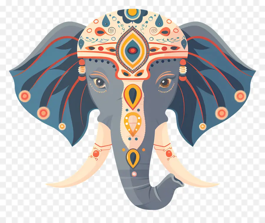 Éléphant Indien，Éléphant Décoratif PNG