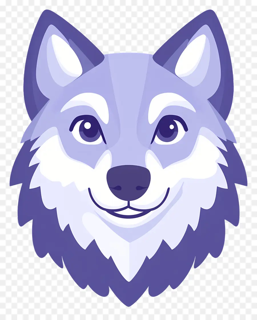 Tête De Loup，Loup De Dessin Animé Bleu PNG