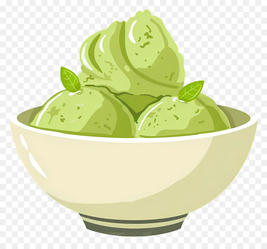 Glace Au Matcha，Glace Verte PNG