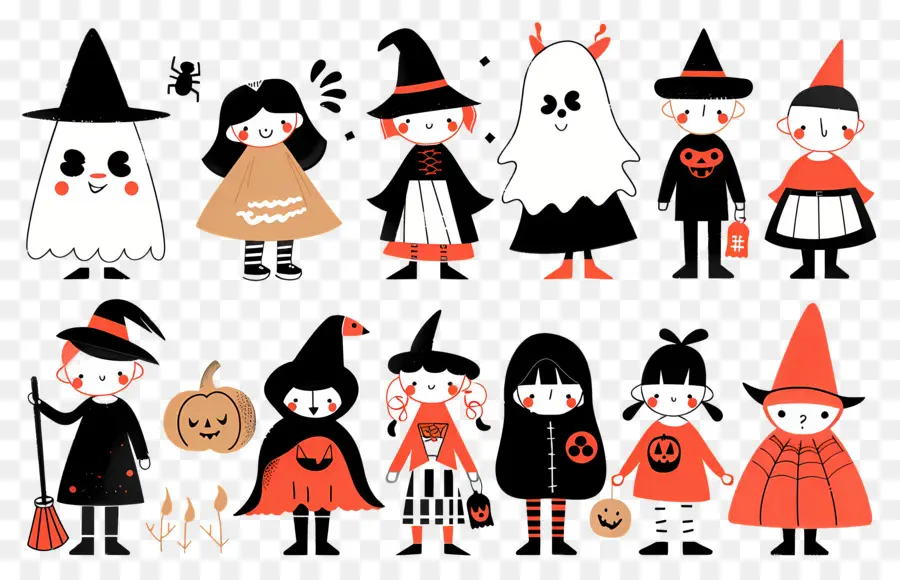 Enfants D'halloween，Déguisements D'halloween PNG