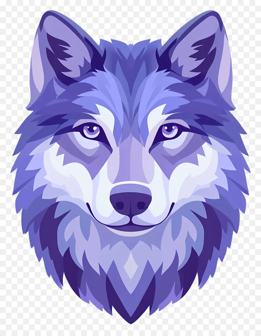 Tête De Loup，Loup De Dessin Animé Bleu PNG