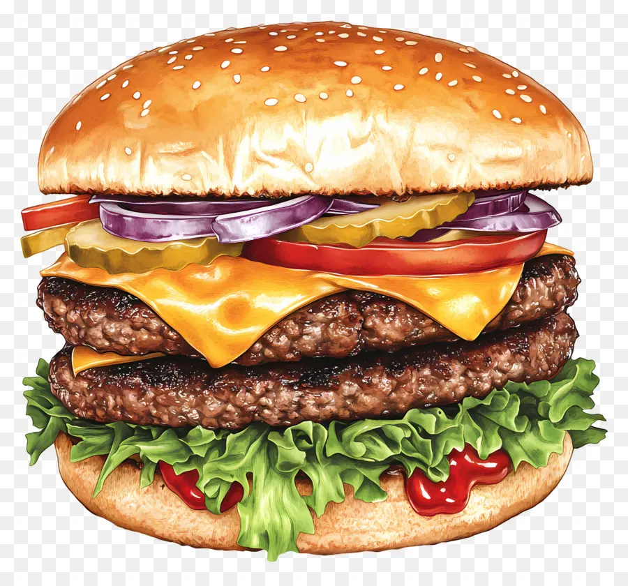 Burger De Boeuf，Hamburger PNG