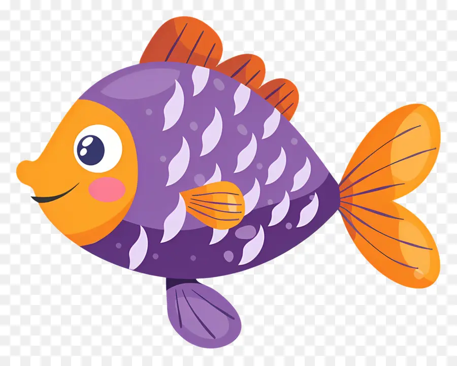 Dessin Animé De Poisson，Poisson Violet PNG