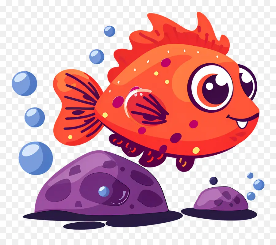 Poisson Globe Mignon，Poisson Globe Orange PNG