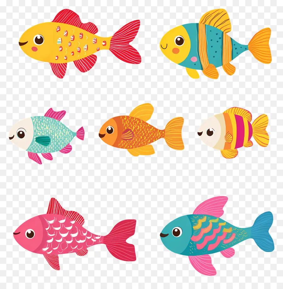 Dessin Animé De Poisson，Poisson Coloré PNG