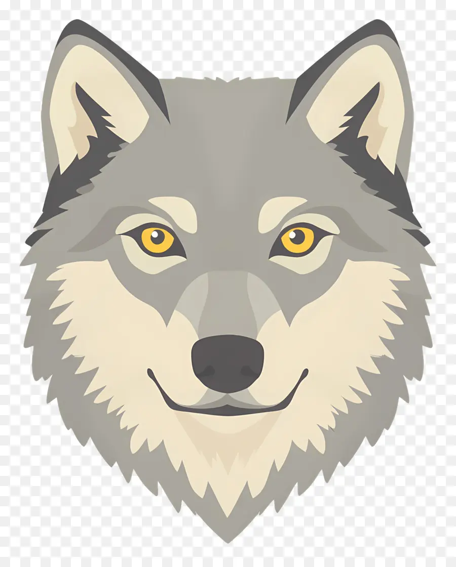 Tête De Loup，Loup Géométrique PNG