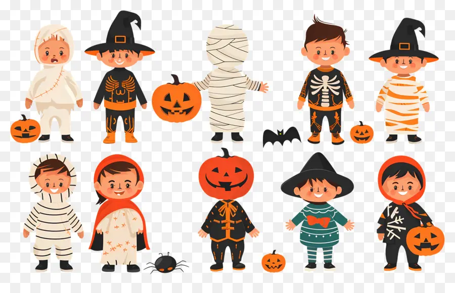 Enfants D'halloween，Déguisements D'halloween PNG