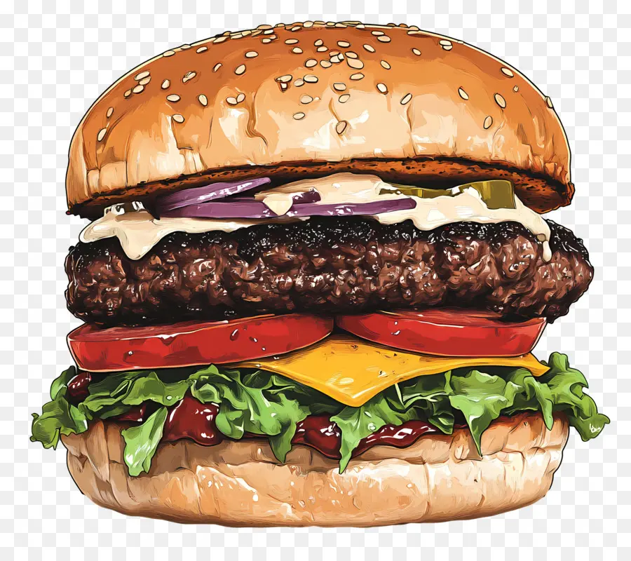 Burger De Boeuf，Hamburger PNG