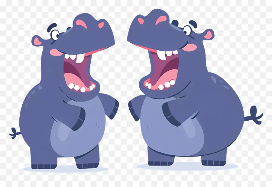 Hippopotame Mignon，Hippopotames De Dessin Animé PNG