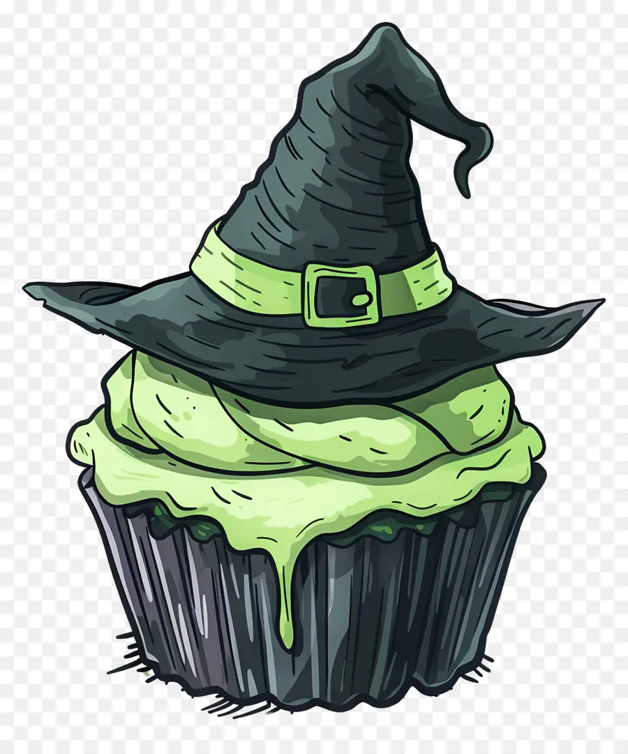 Petit Gâteau D'halloween，Petit Gâteau De Sorcière PNG