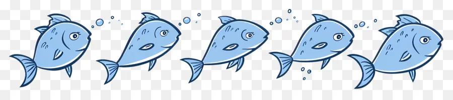 Groupe De Poissons，Poisson De Dessin Animé PNG