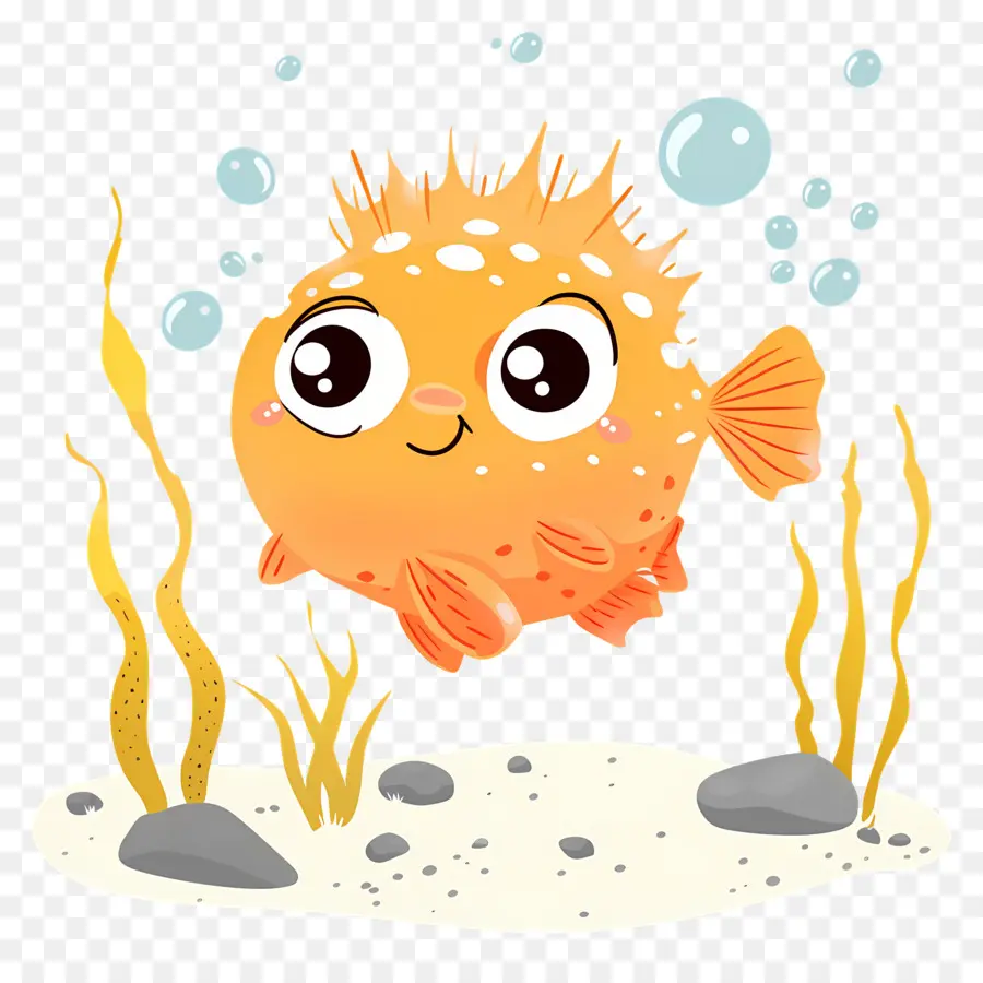 Poisson Globe Mignon，Poisson Globe Orange PNG