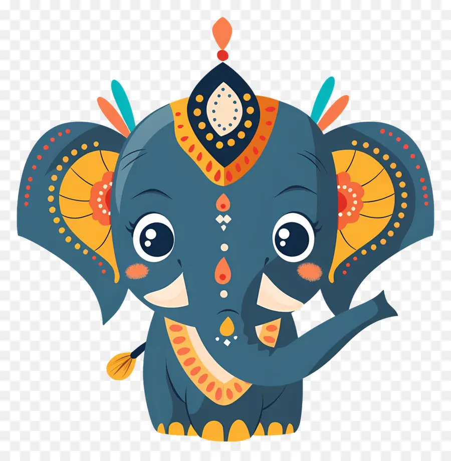 Éléphant Indien，Éléphant Décoratif PNG