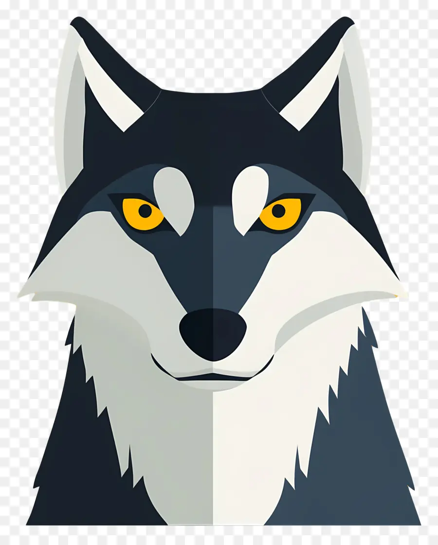 Tête De Loup，Loup Géométrique PNG