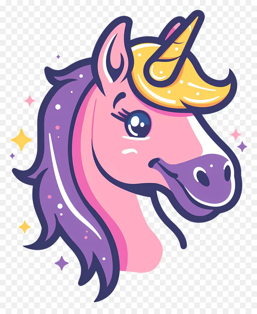 Tête De Licorne，Licorne De Dessin Animé PNG