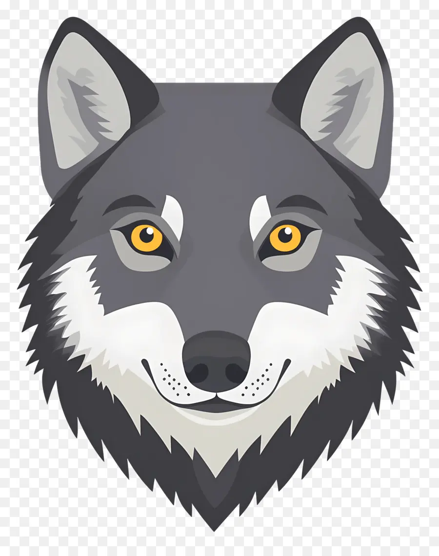 Tête De Loup，Loup De Dessin Animé PNG