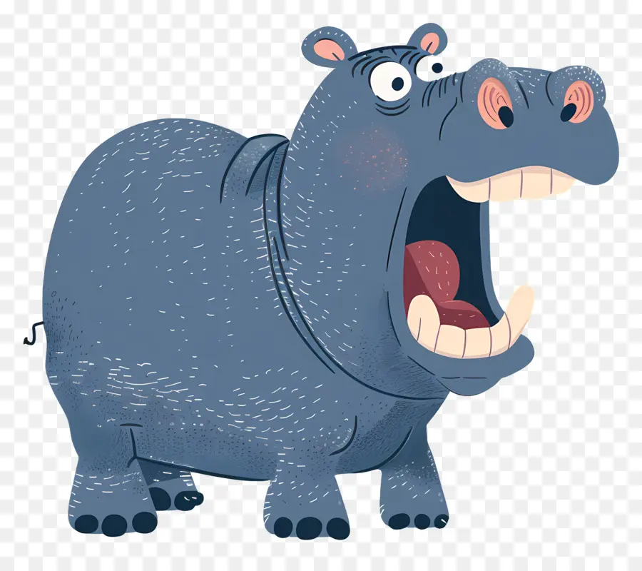 Hippopotame Mignon，Hippopotame Qui Bâille PNG