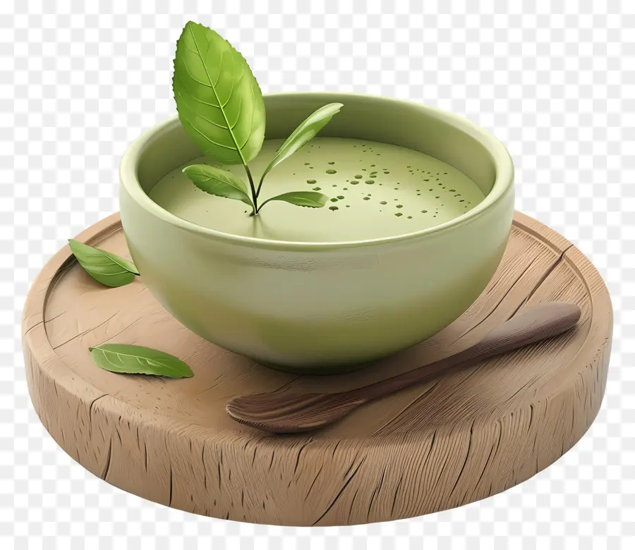 Thé Vert Matcha，Bol à Thé Vert PNG