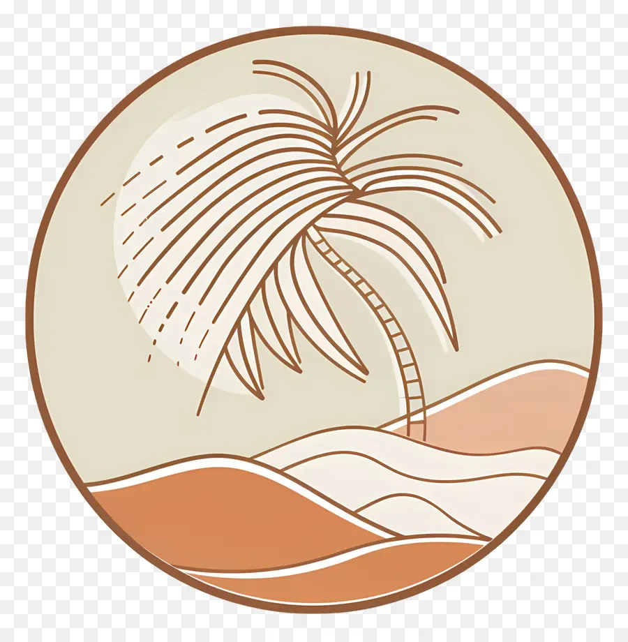 Logo De Plage，Palmier PNG