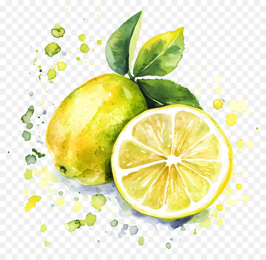 Aquarelle Citron，Citron PNG