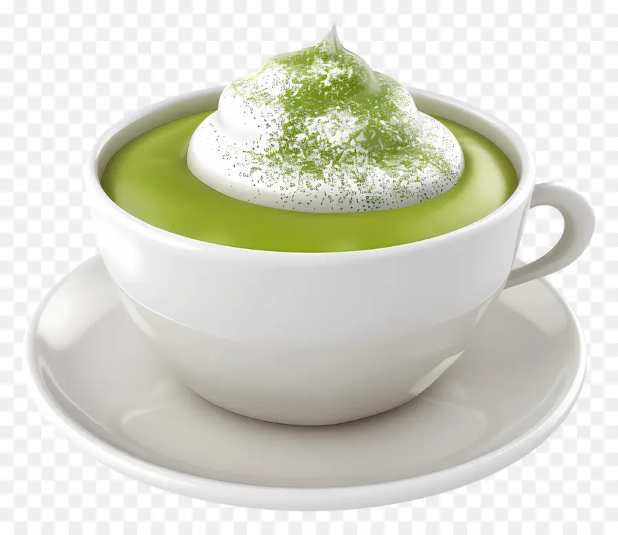 Thé Vert Matcha，Matcha Latté PNG