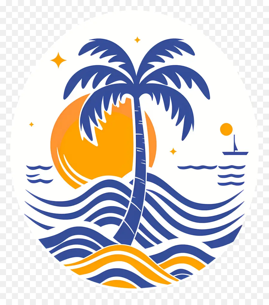 Logo De Plage，Plage Tropicale PNG