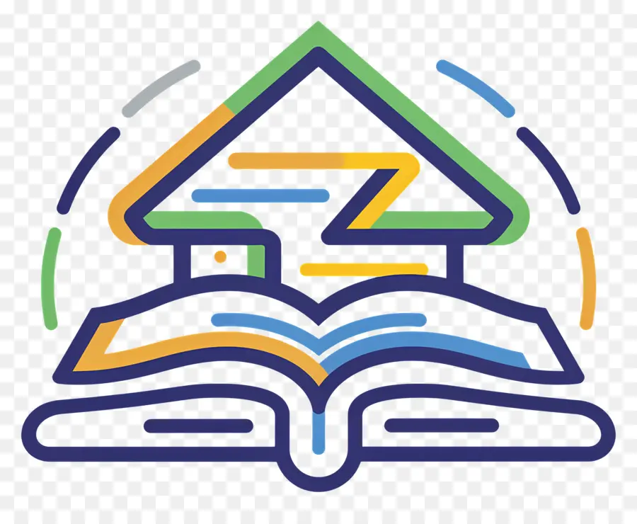 Logo Du Livre，Maison Et Livre PNG