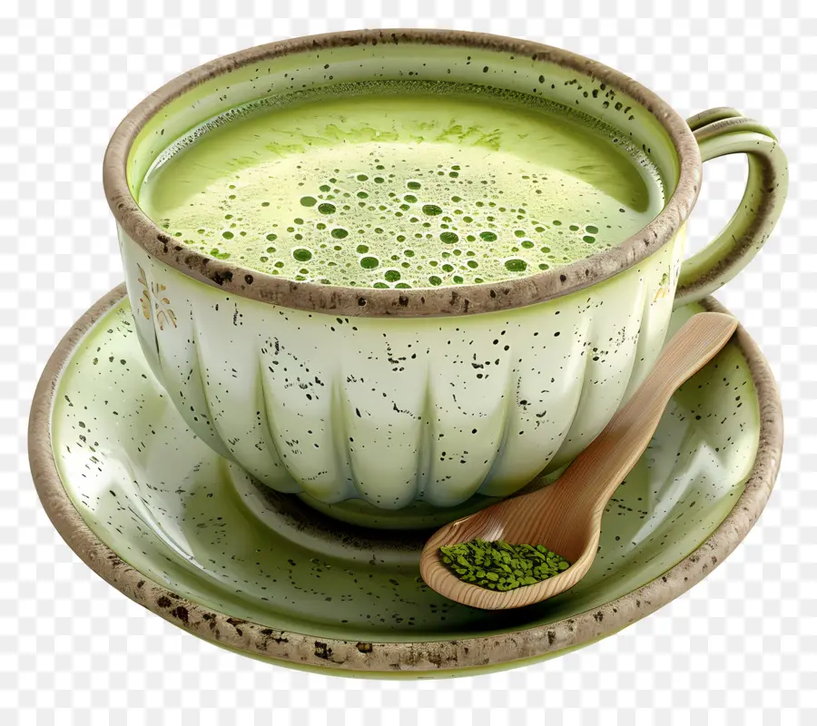 Thé Vert Matcha，Tasse De Thé Vert PNG