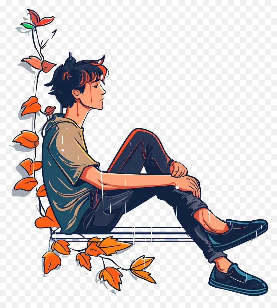 Homme Seul，Personne Assise PNG