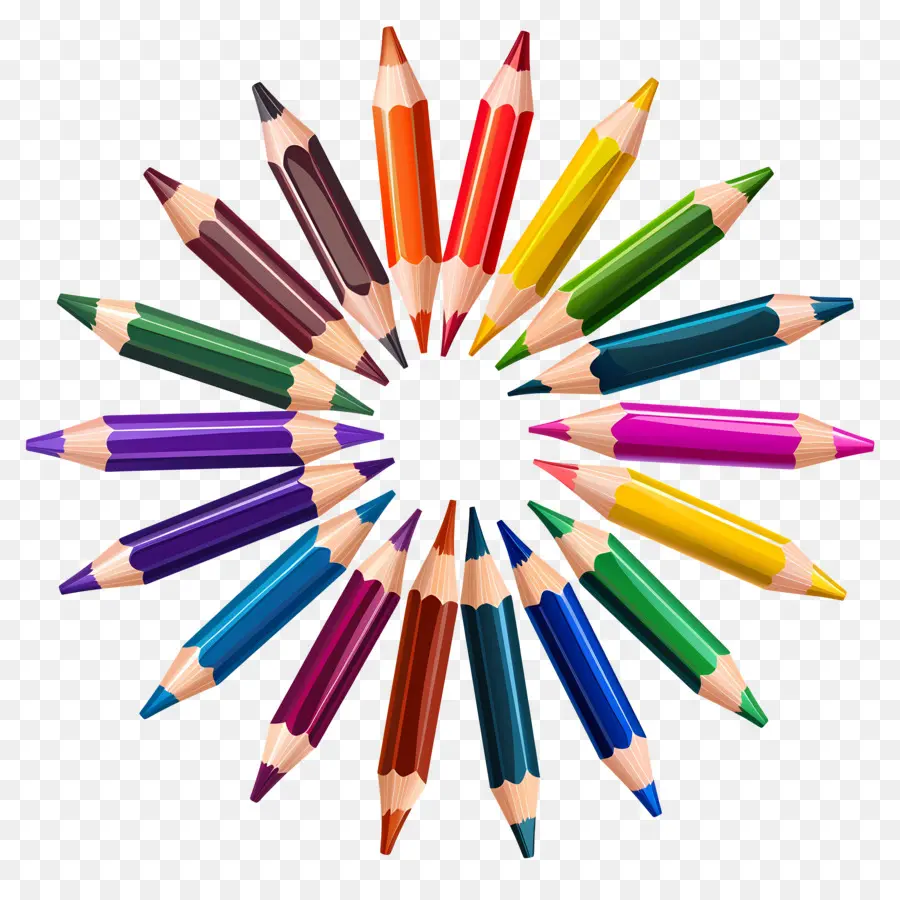 Crayons De Couleur，Art PNG