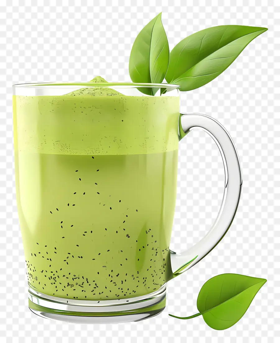 Thé Vert Matcha，Smoothie Vert PNG