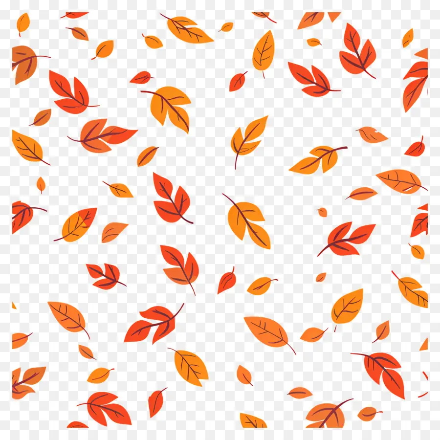 Modèle De Thanksgiving，Feuilles D'automne PNG